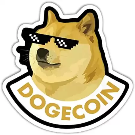 Dogecoin Magnet (Premium) Gangster Sunglasses (+ Bonus Sticker) for Fans of Dogecoin, Doge, Cryptocurrency, Crypto, Blockchain, Bitcoin, Ethereum, Wallstreetbets, Gamestop, Stonks
