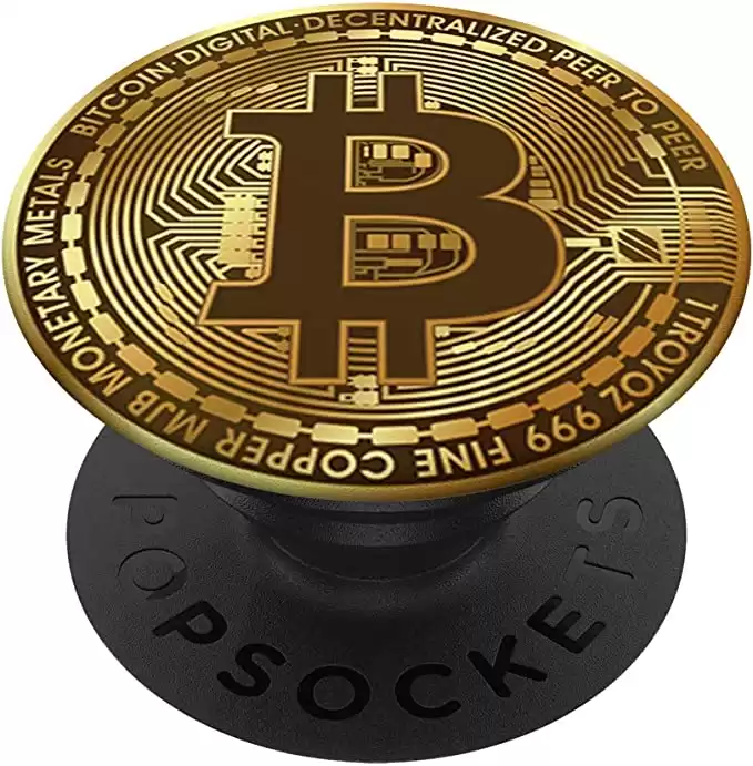 Bitcoin Cryptocurrency Crypto Coin PopSockets Swappable PopGrip