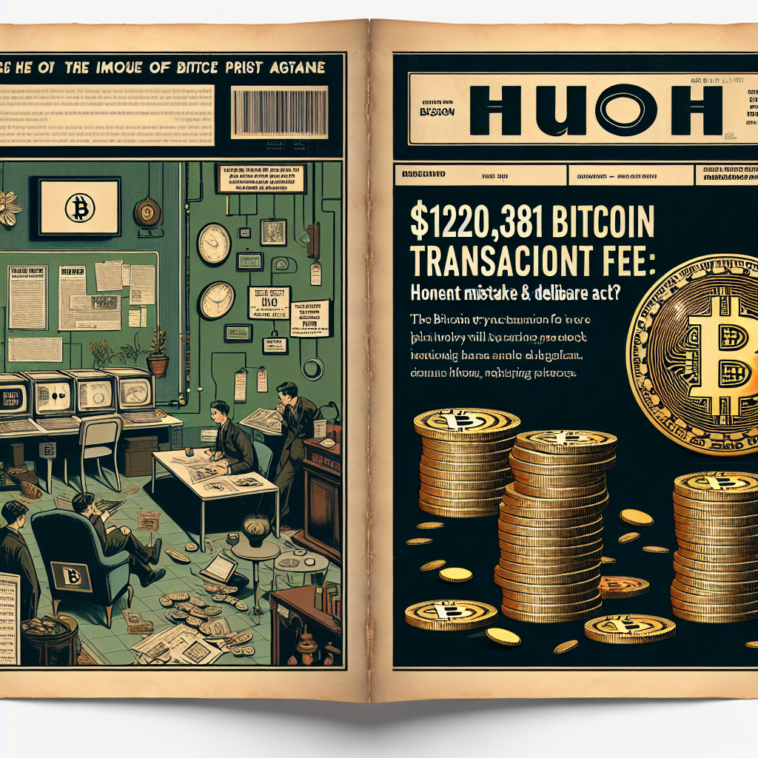 $120,381 Bitcoin Transaction Fee: Honest Mistake or Deliberate Act?